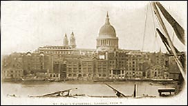 St.Paul's Cathedral from across the Thames 1926