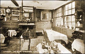 Fleet Street, Ye Olde Cheshire Cheese Dining Room 1911