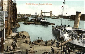 Embarking at London Bridge