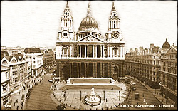 St.Pauls Cathedral, City of London, 1956