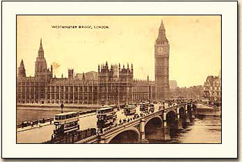 Houses of Parliament/Westminster Bridge c.1910