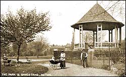 The Park and Bandstand, Acton, 1915