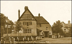 Chequers Inn pub, Ealing Road, Wembley c1910