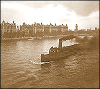 St.Thomas Hospital and the Thames, 1937