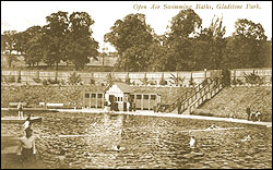 Open Air Swimming Baths Gladstone Park, Dollis Hill c1910