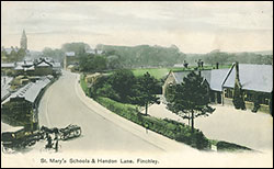 St Mary's Schools and Hendon Lane, Finchley 1906