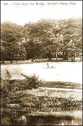 View from the bridge, Golders Green Park