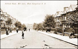 Hillfield Road, off Mill Lane 1906