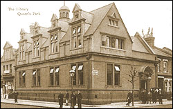 Queens Park Library and Harrow Road c1911